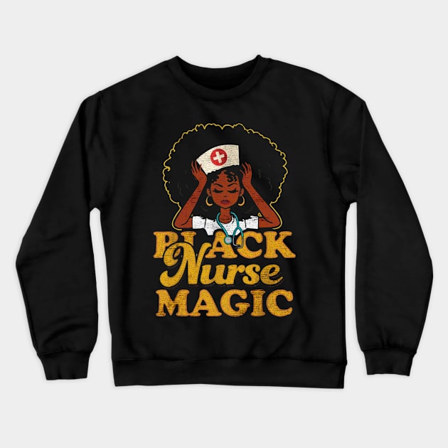 black nurse magic woman Crewneck Sweatshirt by Talisarose.std